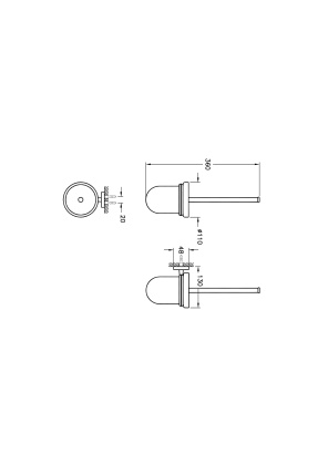Держатель ершика Q-Line, хром