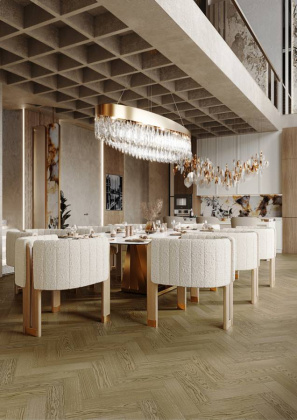 Кварцевый паркет Quartz Parquet Штучный паркет Дуб Конго, 44-1258-54, 5/0,6 мм