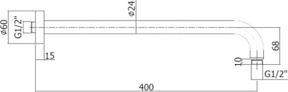 Держатель для верхнего душа Paffoni Lusso ZSOF034HG