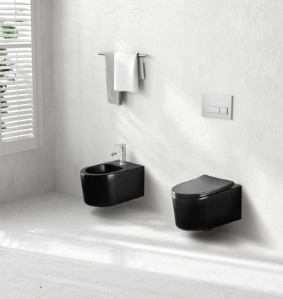 Биде подвесное AQUATEK МИЯ AQ1004-MB, 490*370*300 мм, цвет черный матовый Биде подвесное AQUATEK МИЯ AQ1004-MB, 490*370*300 мм, цвет черный матовый