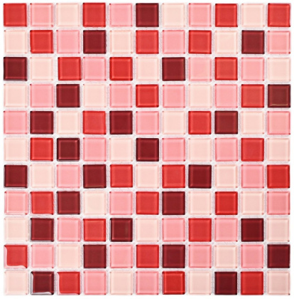 Мозаика стеклянная Plum mix (чип 4*25*25) 300*300 (22шт/1,98м2), м2