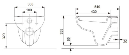 Комплект установки подвесного унитаза: модуль, панель TECEnow черная матовая, унитаз TECE V04 Комплект установки подвесного унитаза: модуль, панель TECEnow черная матовая, унитаз TECE V04