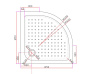 Акриловый поддон CEZARES TRAY-A-R-85-550-15-W
