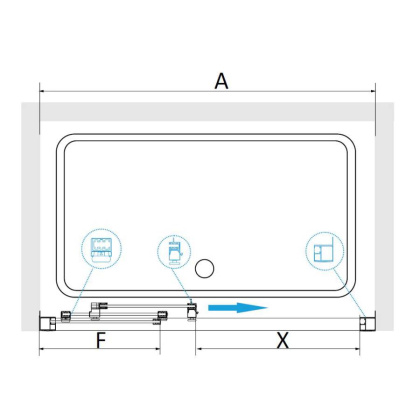 Душевая дверь RGW CL-111, RGW 410911110-11 Душевая дверь RGW CL-111, RGW 410911110-11