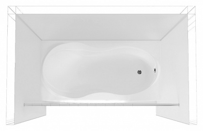 Карниз для ванны Aquanet прямой 120