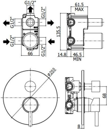 Смеситель для ванны Paffoni Stick SK018CR хром (с внутренней частью) Смеситель для ванны Paffoni Stick SK018CR хром (с внутренней частью)