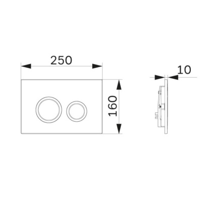 I110101 ErgoFit L, клавиша для инсталляции пластик, белый глянцевый