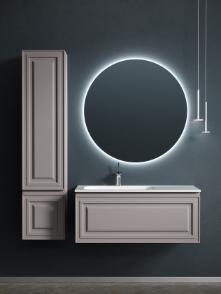 Тумба подвесная SANCOS Very 995х445х406, c одним  ящиком оснащенным доводчиками, левая , Doha Soft , арт.VR100LSM