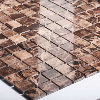 Мозаика натуральный мрамор DARK EMPERADOR POLISHED 20х20, Classic