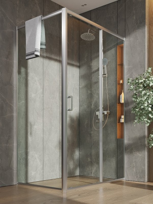 Душевой уголок Orange E23-12080TCR без поддона 120х80, стекло прозрачное