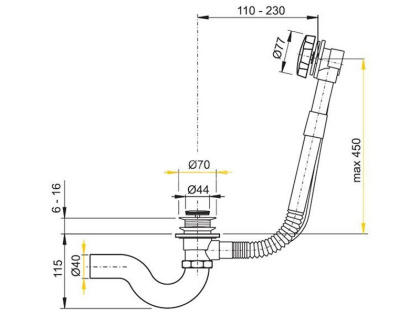 Слив-перелив Timo 8004 white