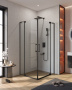 SLIDER-AH-2-90/100-100/110-BR-BORO Душевой уголок, Условный размер, мм:(900-1000)x(1000-1100)x1950 Габариты с диапазоном регулировок, мм:(900-1000)x(1000-1100)x1950 