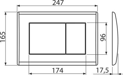 Кнопка управления для скрытых систем инсталляции, черный-мат Кнопка управления для скрытых систем инсталляции, черный-мат