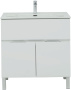 Тумба под раковину Aquanet Алвита New 80 1 ящик, 2 дверцы, белый матовый