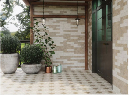 Керамогранит 1324S Брюссель бежевый темный матовый 9.8*9.8*7 (100шт\0.96м2), м2