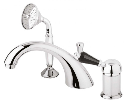 VINTAGE-BVDM-01-Sw-N Смеситель на борт ванны Исполнение: Хром, Ручки: Swarovski Nero 