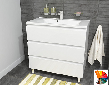 Тумба напольная под умывальник Bali New 900х450 3 ящика (ШхГхВ) 898х446х860