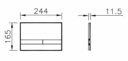 Кнопка смыва VitrA Select, стекло, цвет Глянцевый Черный