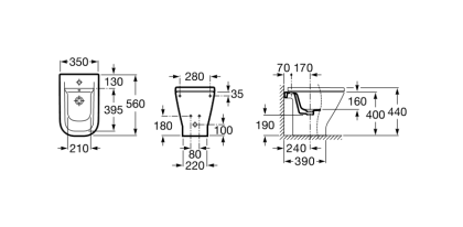 Биде напольное Roca Gap 357474000 Биде напольное Roca Gap 357474000