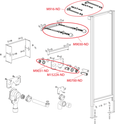 Монтажная рама для смесителя скрытого монтажа