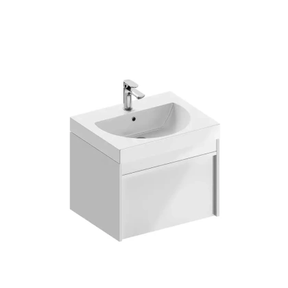 Тумба MODULA подвесная с ящиком, 57,5х47,3х42 см, белая