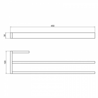 Полотенцедержатель двойной Timo Petruma 15252/00 хром