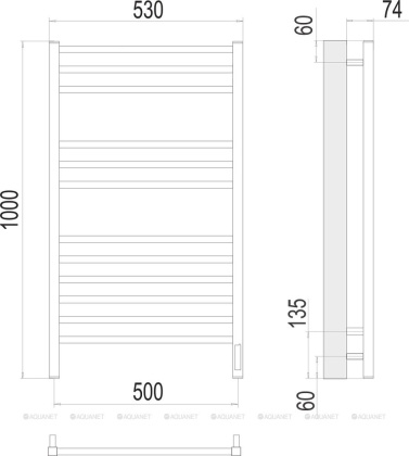 Полотенцесушитель Terminus Ватикан П12 500х1000 электро Полотенцесушитель Terminus Ватикан П12 500х1000 электро
