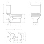 Чаша напольного безободкового унитаза BelBagno BOHEME BB115CPR Чаша напольного безободкового унитаза BelBagno BOHEME BB115CPR