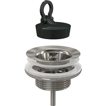 Донный клапан сифона для умывальника 5/4" цельнометаллический