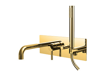 Смеситель встраиваемый для ванны с душем Paffoni Light LIG001HGSP (с внутренней частью)