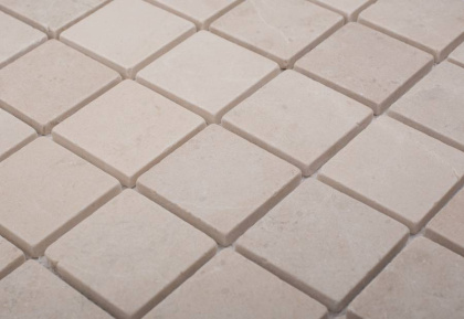 Мозаика, нат. мрамор, CREMA MARFIL MATT 48x48, Classic