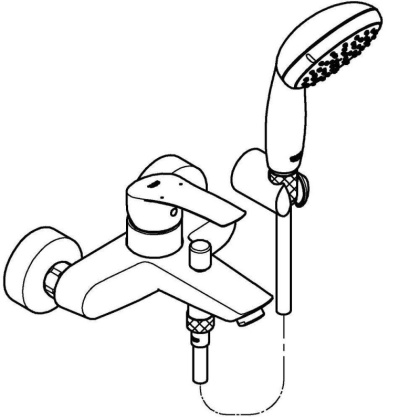 Смеситель для ванны с душевым гарнитуром Grohe Eurosmart 2021 (33302003) Смеситель для ванны с душевым гарнитуром Grohe Eurosmart 2021 (33302003)