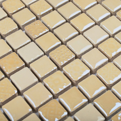 Мозаика стеклянная с камнем Sahara (чип 8*15*15) 300*300(11шт.-0.99м2), м2
