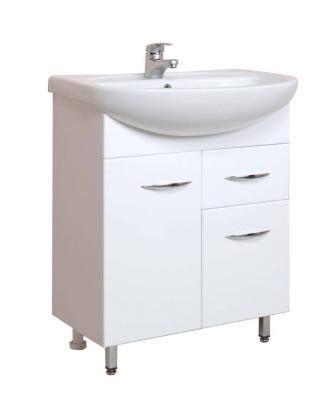 Тумба Onika Стелла 65 напольная, белая, с ящиком (ум. Стелла 65)