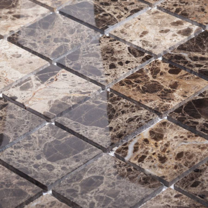 Мозаика, нат. мрамор, DARK EMPERADOR POLISHED 48х48, Classic Мозаика, нат. мрамор, DARK EMPERADOR POLISHED 48х48, Classic