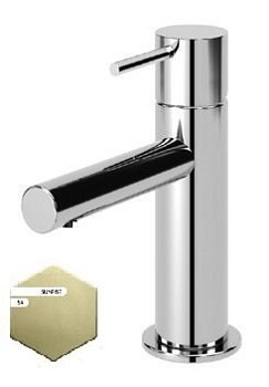 LEAF-LSM1-L-SS Смеситель для раковины однорычажный, с донным клапаном, исполнение Sunset LEAF-LSM1-L-SS Смеситель для раковины однорычажный, с донным клапаном, исполнение Sunset