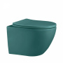 Подвесной унитаз Abber Bequem AC1101MBG темно-зеленый матовый с микролифтом