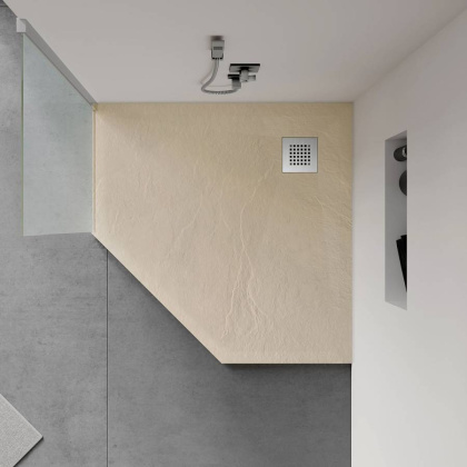 Поддон для душа из искусственного камня VST-4SP9090C, 900*900*25, бежевый