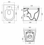 Чаша приставного унитаза BelBagno MARINO BB105CBR Чаша приставного унитаза BelBagno MARINO BB105CBR