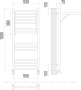 Полотенцесушитель Terminus Валенсия П14 500х1000 Полотенцесушитель Terminus Валенсия П14 500х1000