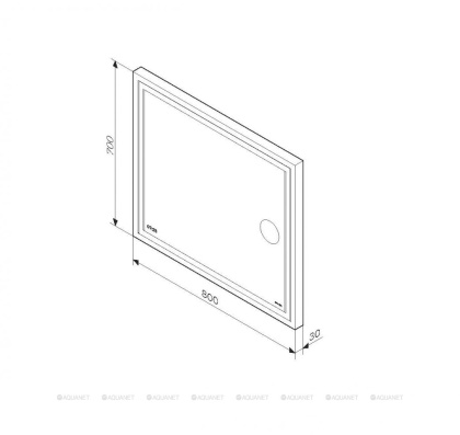 M91AMOX0803WG Универсальное зеркало с контурной Led-подсветкой, часами и косметическим зеркалом, 80 M91AMOX0803WG Универсальное зеркало с контурной Led-подсветкой, часами и косметическим зеркалом, 80