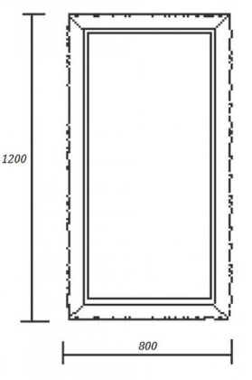 Зеркало NATURA, золото, 80х120 524 Boheme