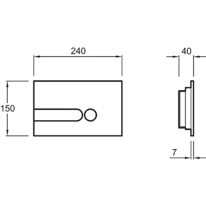 Клавиша смыва Jacob Delafon E4326-CP Хром
