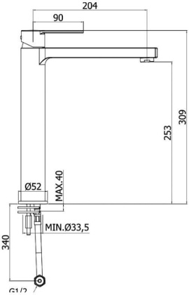 Смеситель для раковины Paffoni West WS081CR Смеситель для раковины Paffoni West WS081CR