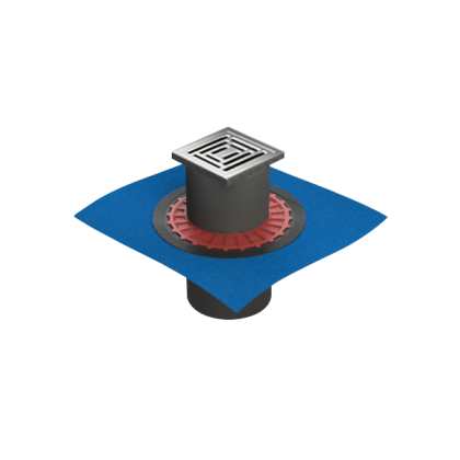 Душевой трап Square 10x10 см, вертикальный, хром