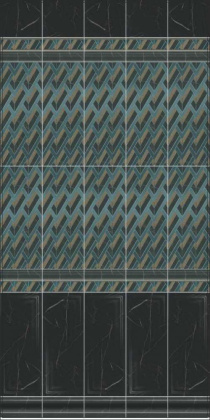 Декор MLD\B97\7200 Алькала черный 20*50*8 (уп\12шт), шт