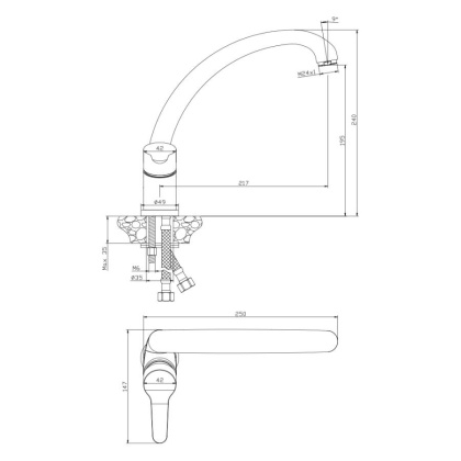 Смеситель д/кухни IBIZA, арт.19431IB