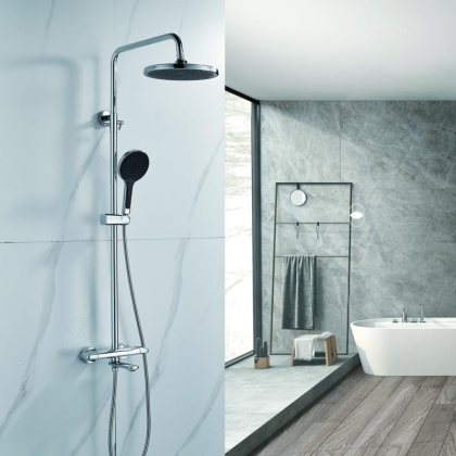 Душевая стойка с термостатом ROSE R39 R3936