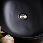 Раковина накладная керамическая, овальная, чёрная матовая, BB1084-H301, 600x420x140