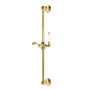 CZR-U-S-03/24-Bi Душевая штанга для ручного душа, ручка белая, исполнение золото 24 карат